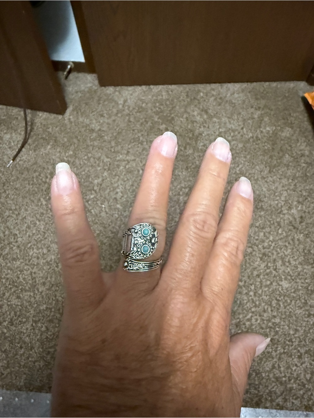 Elegant bohemian style fashion spoon ring